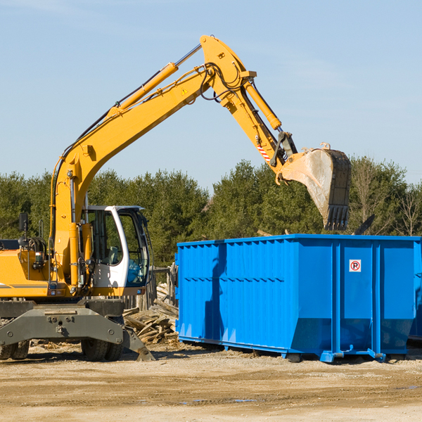 what size residential dumpster rentals are available in Young County